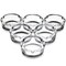 6 Pack Bulk Clear Glass Ashtrays for Cigarettes and Cigars, Outdoor and Indoor Use (4 x 1.56 In)